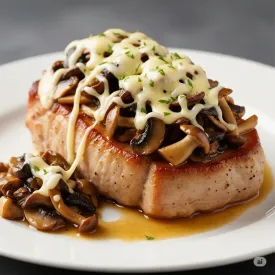 Филе свинины под шубкой из грибов и сыра, 0.6 кг